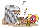 Dogs love to pick up garbage, how to break it?