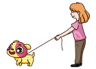 Dogs are hard to change, so they don't walk them often!